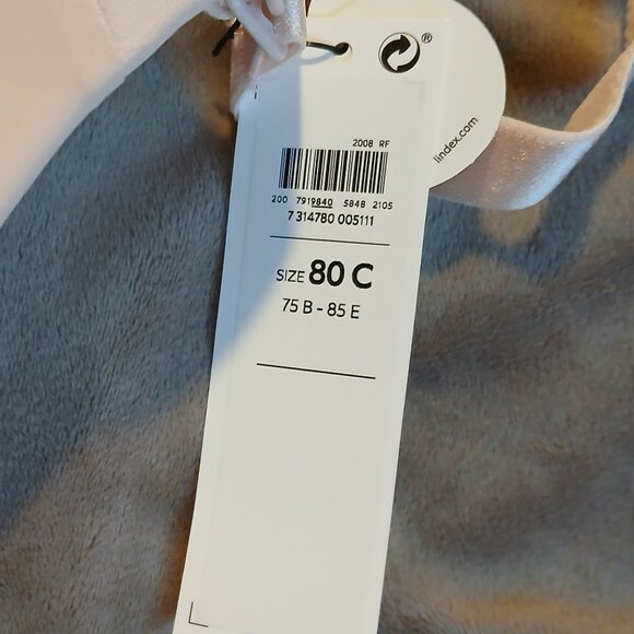 Lindex Women's NWT Mom Nursing Bra Pale Pink EU SZ 80 C - Picture 4 of 6